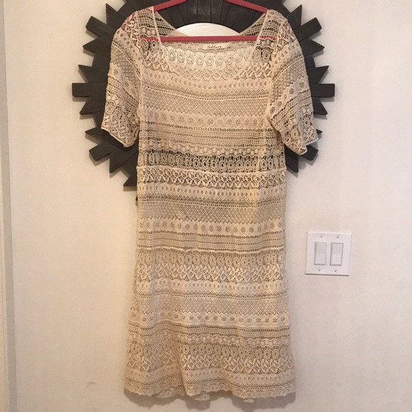 Nordstrom cream lace midi dress - Picture 1 of 2